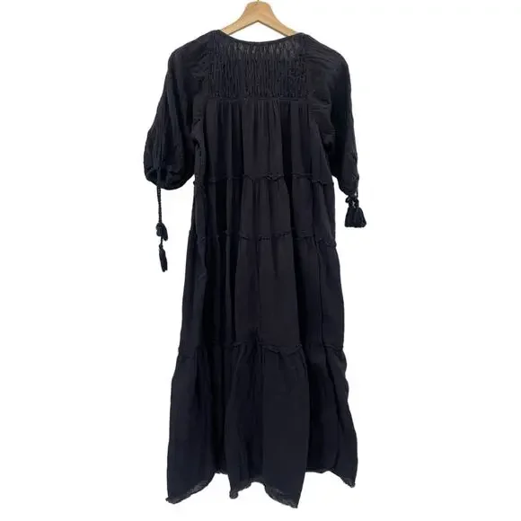 free people black celestial skies midi dress - Picture 6 of 7